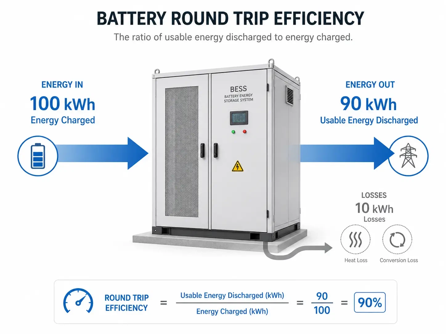 Battery Round Trip Efficiency: AC vs DC RTE Guide