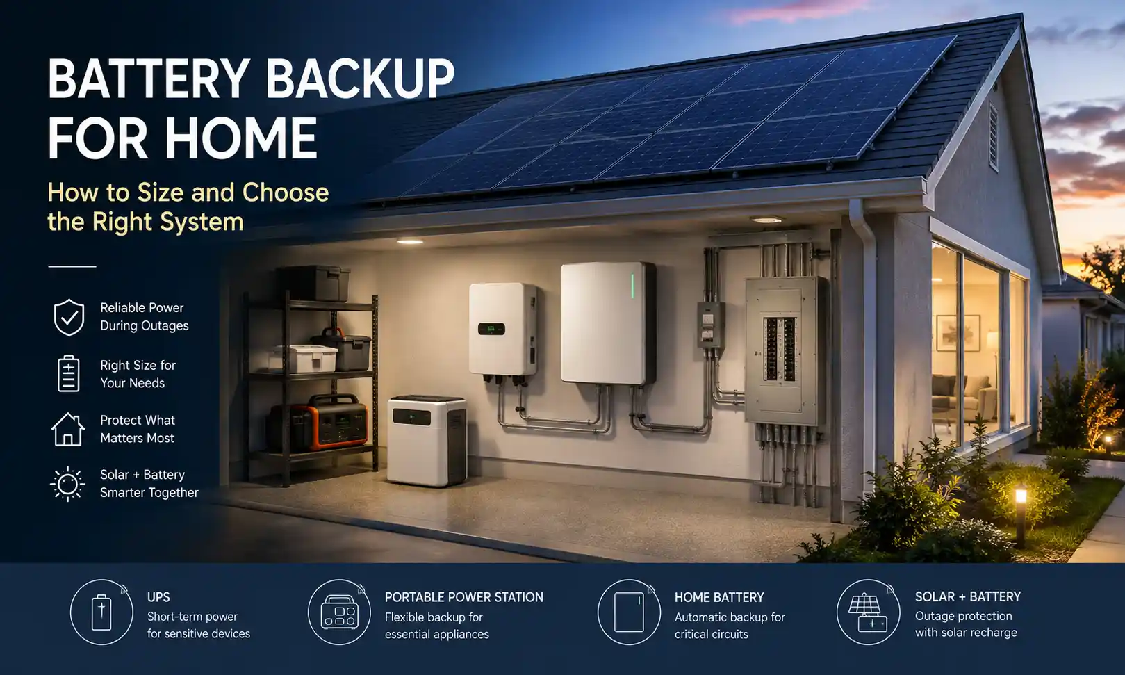 Battery Backup Options: UPS, Power Station or Home Battery?
