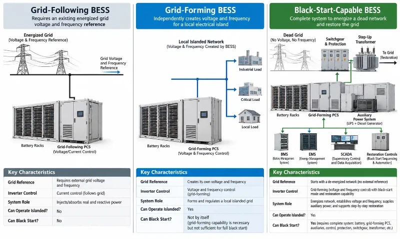 Grid-forming BESS black start Grid-forming BESS black start