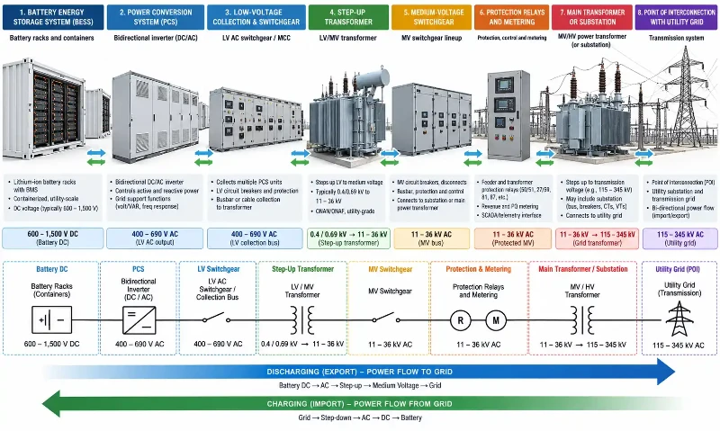 BESS transformer and switchgear BESS transformer and switchgear