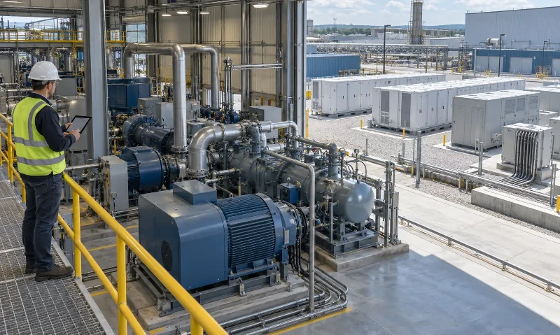 Industrial process loads connected to a battery storage system Industrial process loads connected to a battery storage system